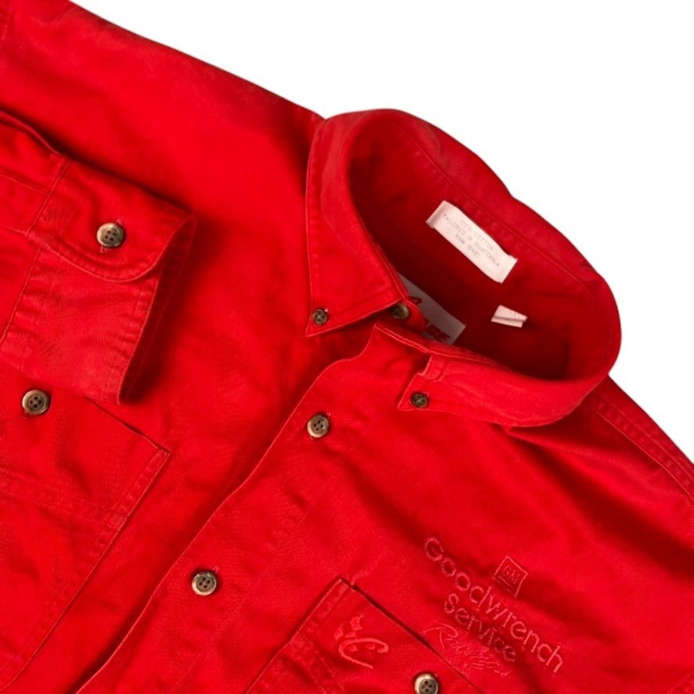 Chase Racewear Shirt Men Large‎ Workwear Red GM Goodwrench Service Racing Shirt